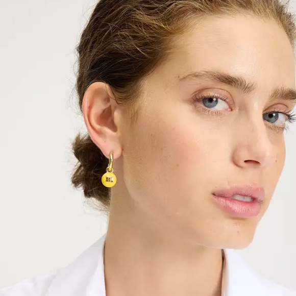 $68 Kate Spade M&M’s Charm Huggies yellow - Picture 6 of 7